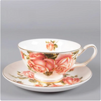 Elegant Bone China Tea & Coffee Cup with Saucer